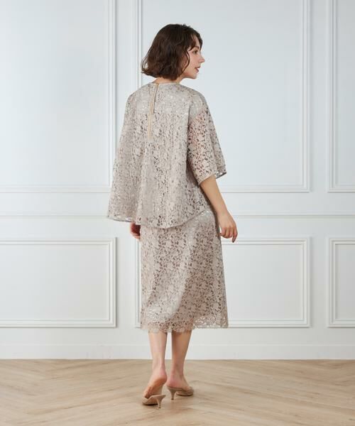 7-IDconcept / セブンアイディーコンセプト ミニ・ひざ丈スカート | 《大きいサイズ》レースセミタイトスカート | 詳細6