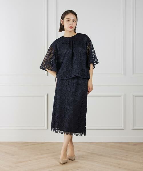 7-IDconcept / セブンアイディーコンセプト ミニ・ひざ丈スカート | 《大きいサイズ》レースセミタイトスカート | 詳細7