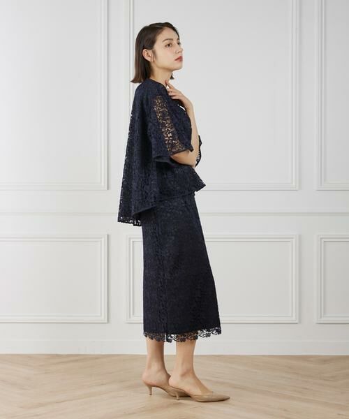 7-IDconcept / セブンアイディーコンセプト ミニ・ひざ丈スカート | 《大きいサイズ》レースセミタイトスカート | 詳細9