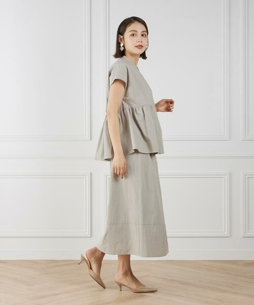 7-IDconcept / セブンアイディーコンセプト ミニ・ひざ丈スカート | 《大きいサイズ》切り替えギャザースカート | 詳細8