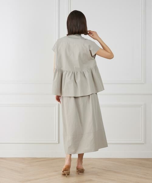 7-IDconcept / セブンアイディーコンセプト ミニ・ひざ丈スカート | 《大きいサイズ》切り替えギャザースカート | 詳細9