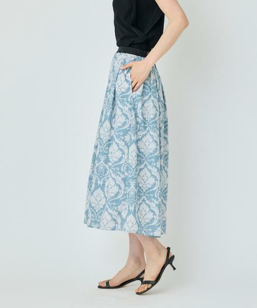 7-IDconcept / セブンアイディーコンセプト ミニ・ひざ丈スカート | 《大きいサイズ》プリントギャザースカート | 詳細10