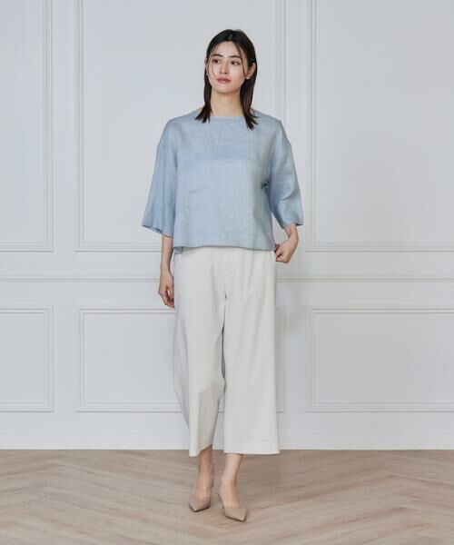 7-IDconcept / セブンアイディーコンセプト その他パンツ | リネン混ワイドクロップトパンツ | 詳細5