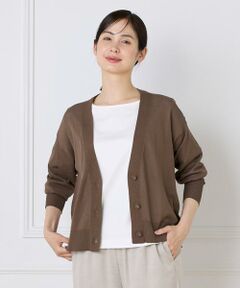 7-IDconcept / セブンアイディーコンセプト カーディガン・ボレロ | コットンナイロンVネックカーディガン