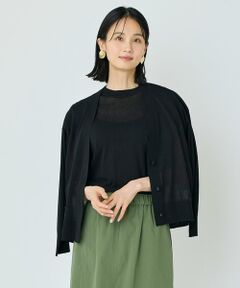 7-IDconcept / セブンアイディーコンセプト カーディガン・ボレロ | 《大きいサイズ》コットンナイロンVネックカーディガン