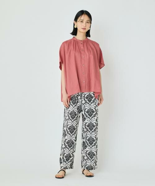 7-IDconcept / セブンアイディーコンセプト シャツ・ブラウス | ポンチョ風バンドカラーブラウス | 詳細2