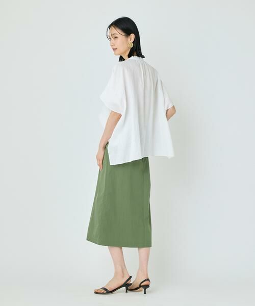 7-IDconcept / セブンアイディーコンセプト シャツ・ブラウス | ポンチョ風バンドカラーブラウス | 詳細8