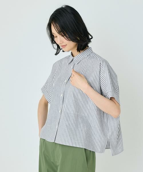 7-IDconcept / セブンアイディーコンセプト シャツ・ブラウス | シャツカラーワイドシルエットシャツ | 詳細12