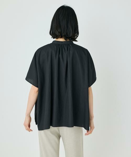 7-IDconcept / セブンアイディーコンセプト シャツ・ブラウス | ポンチョ風バンドカラーブラウス | 詳細8