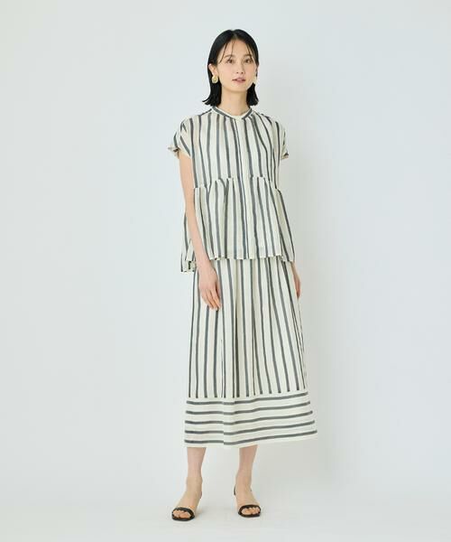 7-IDconcept / セブンアイディーコンセプト シャツ・ブラウス | カラミストライプブラウス | 詳細2