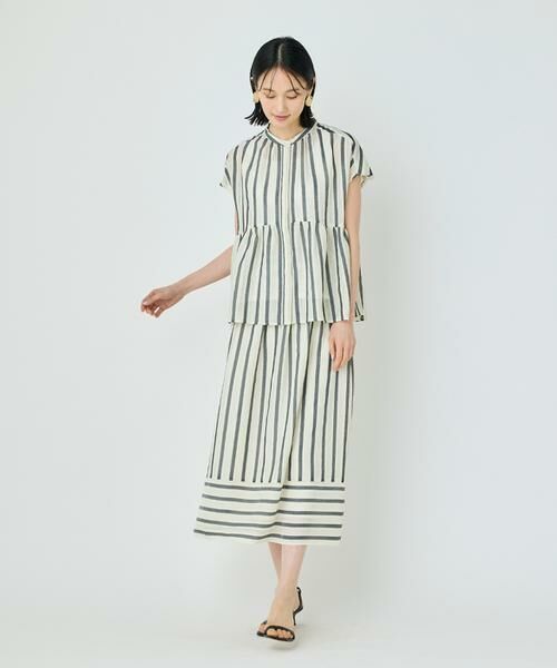 7-IDconcept / セブンアイディーコンセプト シャツ・ブラウス | カラミストライプブラウス | 詳細3