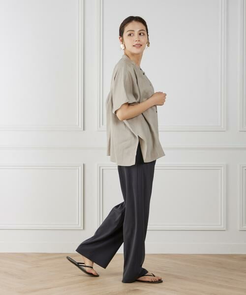 7-IDconcept / セブンアイディーコンセプト シャツ・ブラウス | 《大きいサイズ》ポンチョ風バンドカラーブラウス | 詳細26