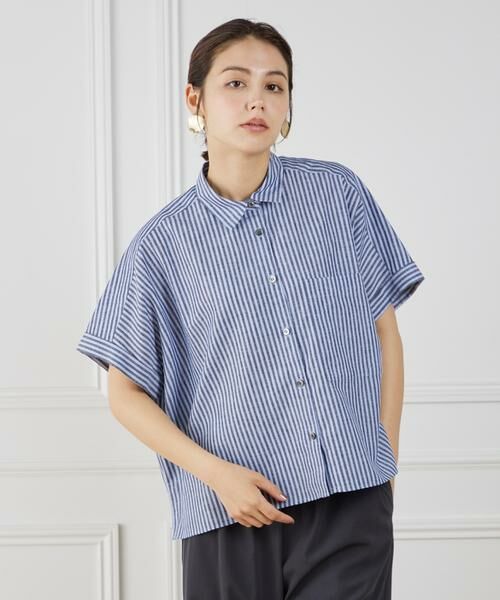 7-IDconcept / セブンアイディーコンセプト シャツ・ブラウス | 《大きいサイズ》シャツカラーワイドシルエットシャツ | 詳細22