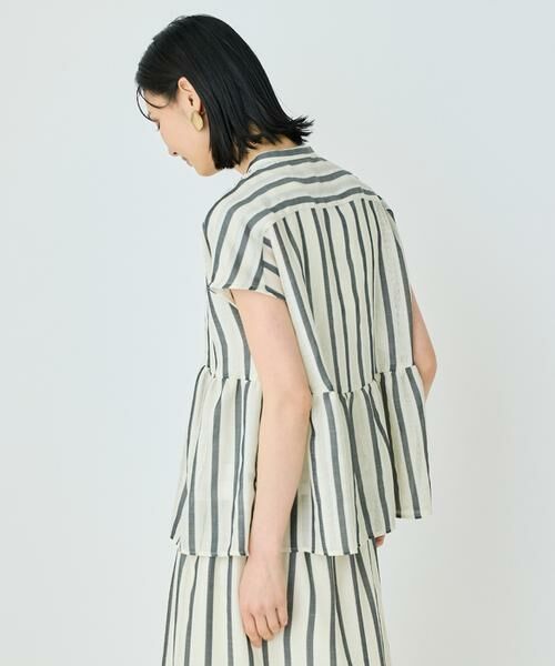 7-IDconcept / セブンアイディーコンセプト シャツ・ブラウス | カラミストライプブラウス | 詳細10