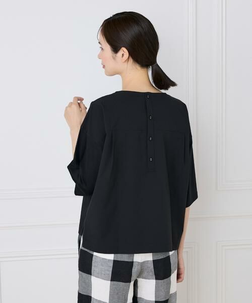 7-IDconcept / セブンアイディーコンセプト シャツ・ブラウス | 布帛コンビネーションTシャツ（ブラック）