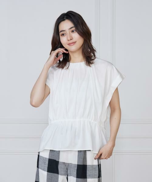 7-IDconcept / セブンアイディーコンセプト Tシャツ | 《大きいサイズ》シャーリングカットブラウス | 詳細8