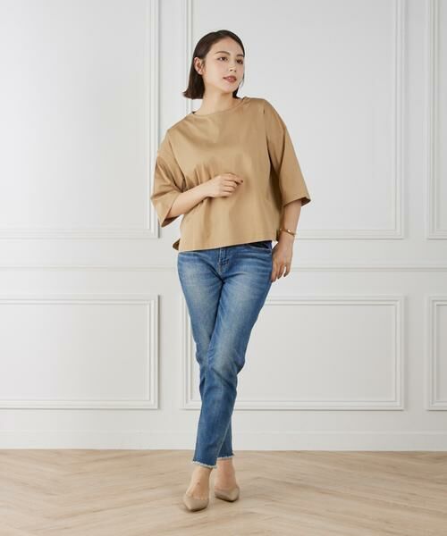 7-IDconcept / セブンアイディーコンセプト Tシャツ | 《大きいサイズ》布帛コンビネーションTシャツ | 詳細3