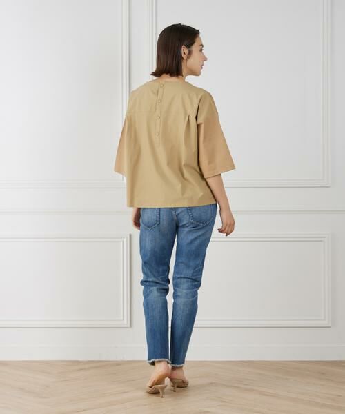 7-IDconcept / セブンアイディーコンセプト Tシャツ | 《大きいサイズ》布帛コンビネーションTシャツ | 詳細4