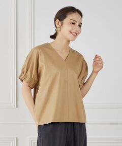 7-IDconcept / セブンアイディーコンセプト Tシャツ | 《大きいサイズ》ギャザースリーブプルオーバー