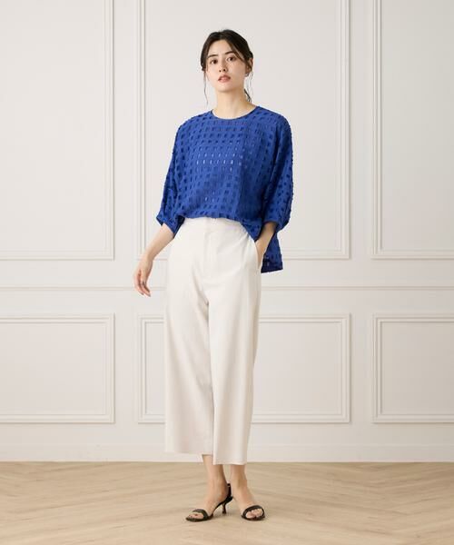 7-IDconcept / セブンアイディーコンセプト シャツ・ブラウス | 《大きいサイズ》ポンチョ風バンドカラーブラウス | 詳細7