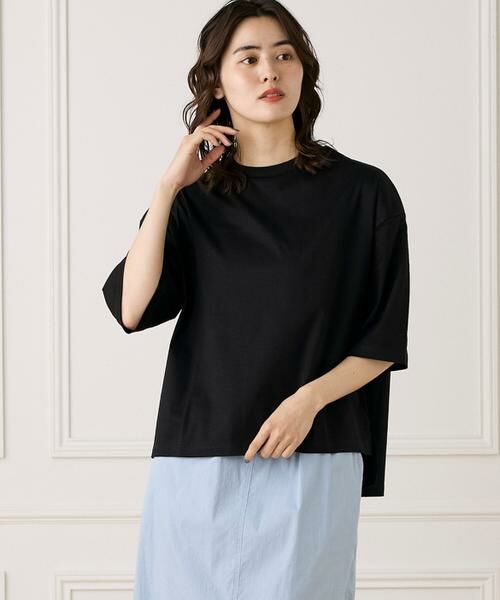 セール】 《大きいサイズ》五分袖Tシャツ《接触冷感》 （Tシャツ