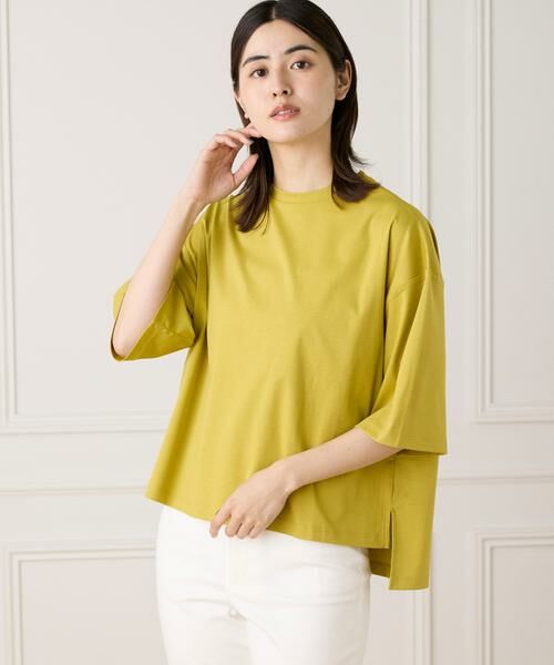 セール】 《大きいサイズ》五分袖Tシャツ《接触冷感》 （Tシャツ