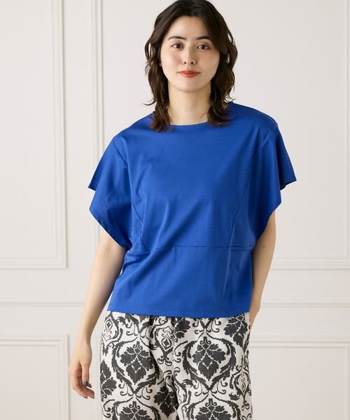 7-IDconcept / セブンアイディーコンセプト Tシャツ | 《大きいサイズ》ハンカチスリーブプルオーバー《接触冷感》 | 詳細1