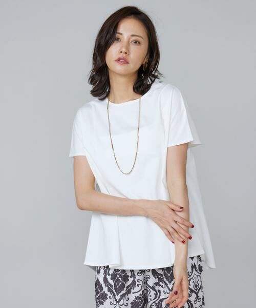 サイドフレアーカットプルオーバー 大きいサイズ》サイドフレアーカットプルオーバー （Tシャツ