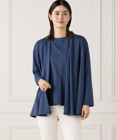 7-IDconcept / セブンアイディーコンセプト カーディガン・ボレロ | 《大きいサイズ》着流しカーディガン