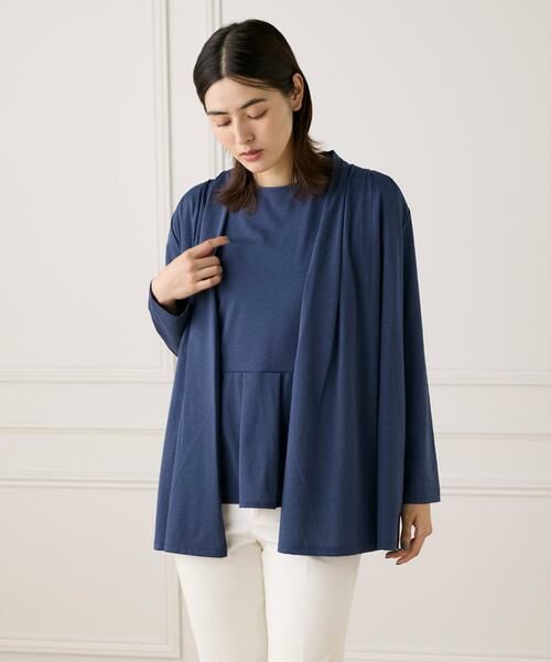 7-IDconcept / セブンアイディーコンセプト カーディガン・ボレロ | 《大きいサイズ》着流しカーディガン | 詳細13