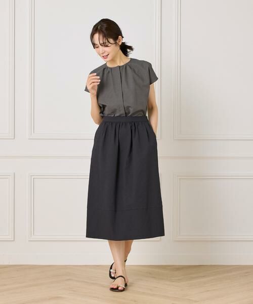 7-IDconcept / セブンアイディーコンセプト ミニ・ひざ丈スカート | サッカーチェック 切り替えギャザースカート | 詳細11