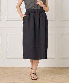 7-IDconcept / セブンアイディーコンセプト ミニ・ひざ丈スカート | 《大きいサイズ》サッカーチェック 切り替えギャザースカート