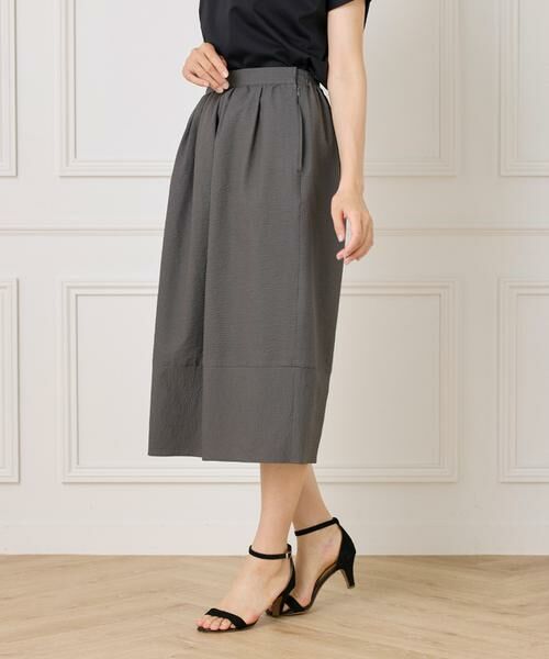 7-IDconcept / セブンアイディーコンセプト ミニ・ひざ丈スカート | 《大きいサイズ》サッカーチェック 切り替えギャザースカート | 詳細13