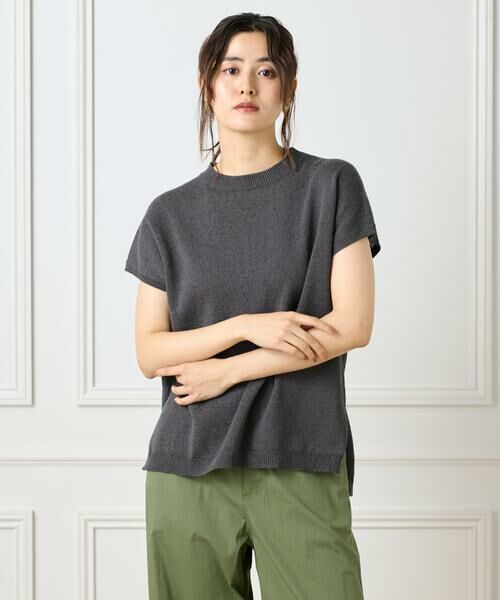 7-IDconcept/セブンアイディーコンセプト ブークレミックスニット スミクロ5 00