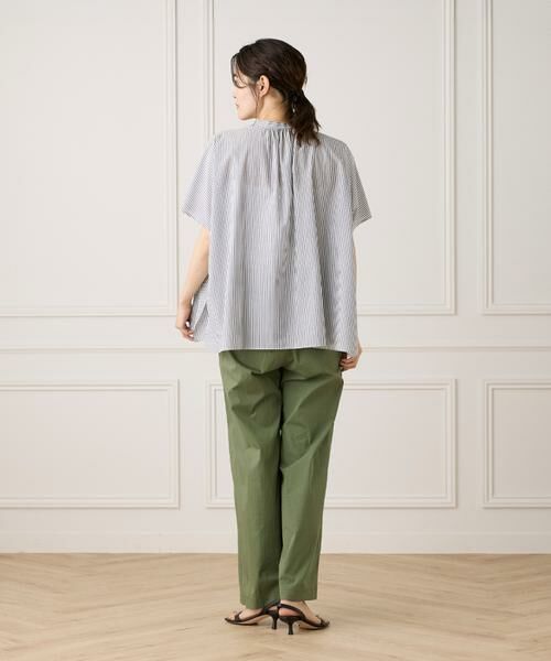 7-IDconcept / セブンアイディーコンセプト シャツ・ブラウス | 《WEB限定カラー》ポンチョ風バンドカラーブラウス | 詳細11