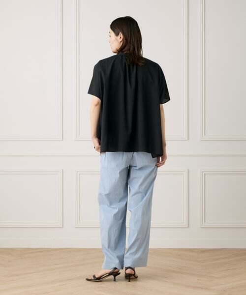 7-IDconcept / セブンアイディーコンセプト シャツ・ブラウス | 《WEB限定カラー》ポンチョ風バンドカラーブラウス | 詳細4