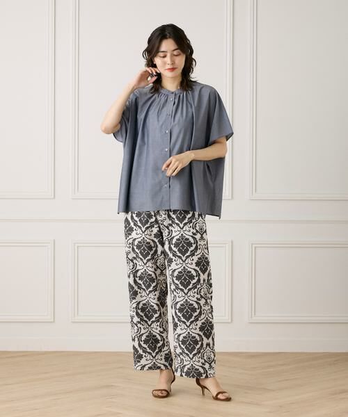 7-IDconcept / セブンアイディーコンセプト シャツ・ブラウス | 《WEB限定カラー》ポンチョ風バンドカラーブラウス | 詳細6