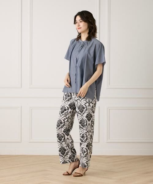 7-IDconcept / セブンアイディーコンセプト シャツ・ブラウス | 《WEB限定カラー》ポンチョ風バンドカラーブラウス | 詳細7