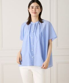 7-IDconcept / セブンアイディーコンセプト シャツ・ブラウス | 《大きいサイズ》《WEB限定カラー》ポンチョ風バンドカラーブラウス