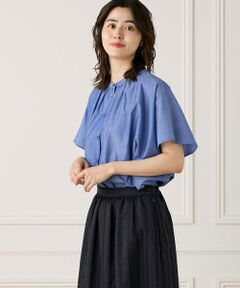 7-IDconcept / セブンアイディーコンセプト シャツ・ブラウス | 《大きいサイズ》《WEB限定カラー》ポンチョ風バンドカラーブラウス