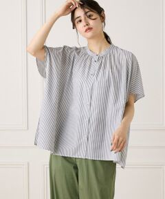 7-IDconcept / セブンアイディーコンセプト シャツ・ブラウス | 《大きいサイズ》《WEB限定カラー》ポンチョ風バンドカラーブラウス