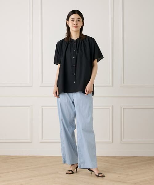 7-IDconcept / セブンアイディーコンセプト シャツ・ブラウス | 《大きいサイズ》《WEB限定カラー》ポンチョ風バンドカラーブラウス | 詳細2