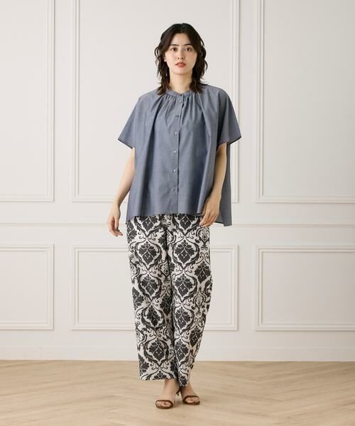 7-IDconcept / セブンアイディーコンセプト シャツ・ブラウス | 《大きいサイズ》《WEB限定カラー》ポンチョ風バンドカラーブラウス | 詳細5