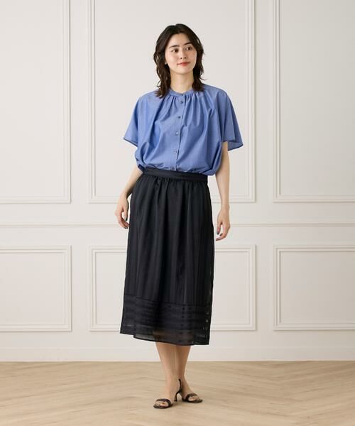 7-IDconcept / セブンアイディーコンセプト シャツ・ブラウス | 《大きいサイズ》《WEB限定カラー》ポンチョ風バンドカラーブラウス | 詳細28