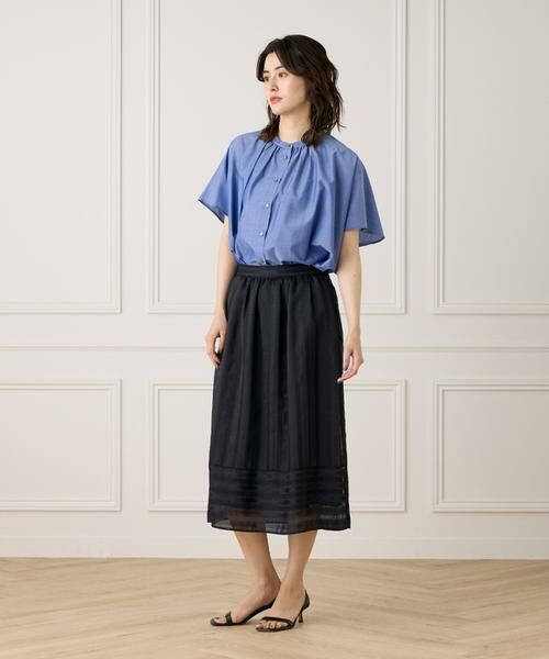 7-IDconcept / セブンアイディーコンセプト シャツ・ブラウス | 《大きいサイズ》《WEB限定カラー》ポンチョ風バンドカラーブラウス | 詳細29