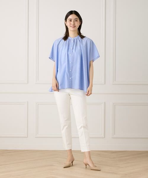 7-IDconcept / セブンアイディーコンセプト シャツ・ブラウス | 《大きいサイズ》《WEB限定カラー》ポンチョ風バンドカラーブラウス | 詳細30