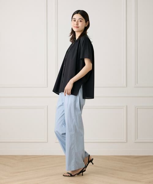 7-IDconcept / セブンアイディーコンセプト シャツ・ブラウス | 《大きいサイズ》《WEB限定カラー》ポンチョ風バンドカラーブラウス | 詳細18