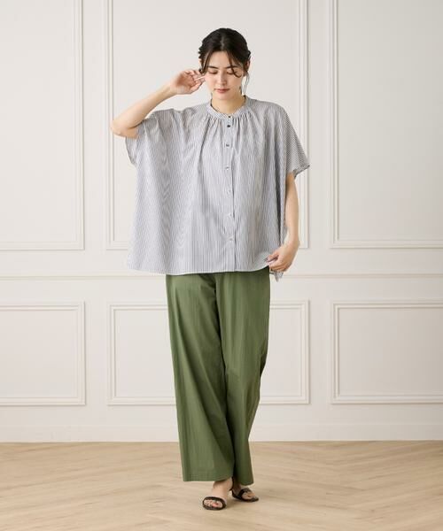 7-IDconcept / セブンアイディーコンセプト シャツ・ブラウス | 《大きいサイズ》《WEB限定カラー》ポンチョ風バンドカラーブラウス | 詳細23