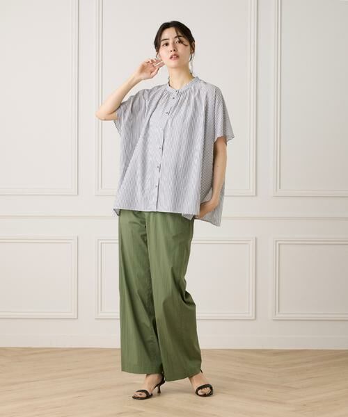 7-IDconcept / セブンアイディーコンセプト シャツ・ブラウス | 《大きいサイズ》《WEB限定カラー》ポンチョ風バンドカラーブラウス | 詳細24