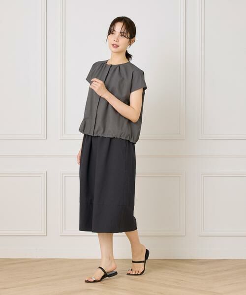 7-IDconcept / セブンアイディーコンセプト シャツ・ブラウス | 《大きいサイズ》サッカーチェック フレンチスリーブブラウス | 詳細12